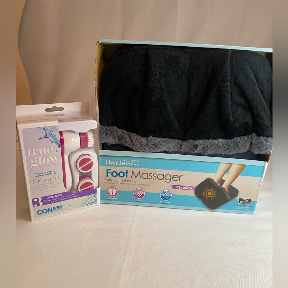 Conair true glow facial kit and Health touch foot massager